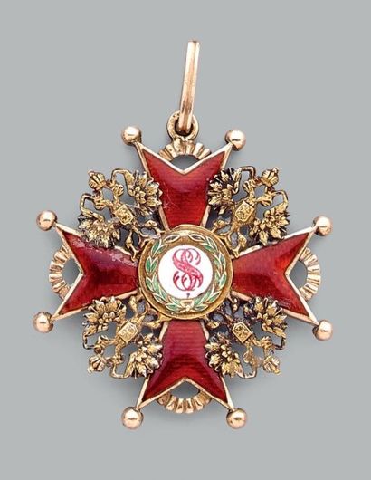 RUSSIE. Ordre de Saint Stanislas: Croix de...