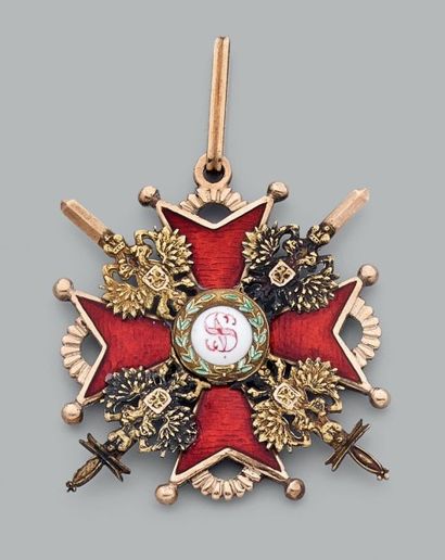 RUSSIE. Ordre de Saint Stanislas: Croix de...