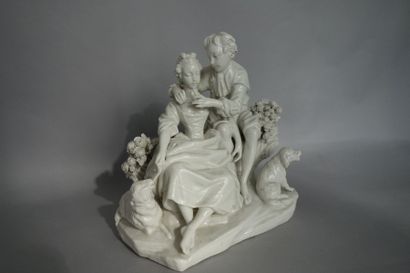 CAPODIMONTE et d'après BOUCHER
Scène galante...