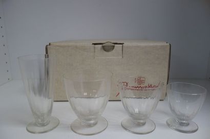 BACCARAT
Partie de service de verres en cristal,...
