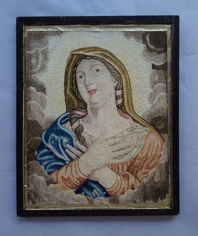 Buste de la Vierge dans une nuée.Fragment...