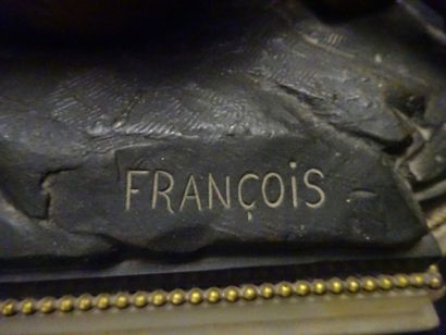 Putto à la source sur un rocher.Epreuve en...