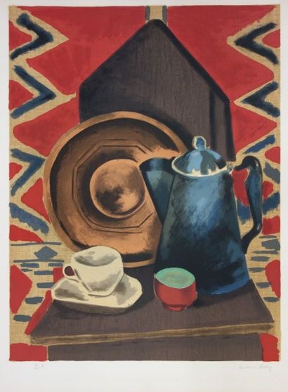 D'après MAN RAY (1890-1976)
Nature morte.Lithographie,...