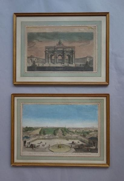 Deux vues d'optiques colorées:- L'arc de...
