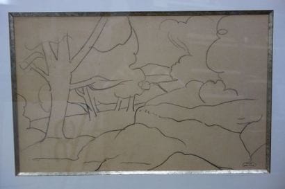 André DERAIN (1880-1954)
Paysage.Fusain sur...