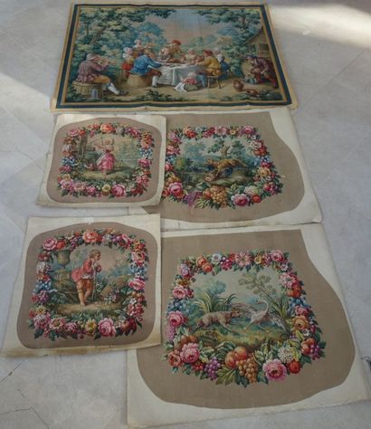 Cartons de tapisseries de sièges ou murale,...