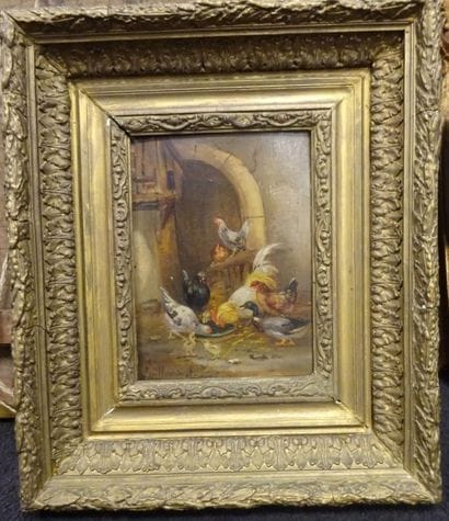 CLAUDE GUILLEMINET (1821-C.1866)
Basse-cour....