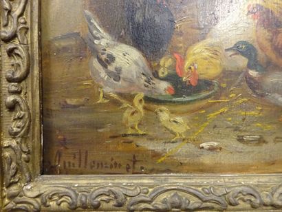 CLAUDE GUILLEMINET (1821-C.1866)
Basse-cour....