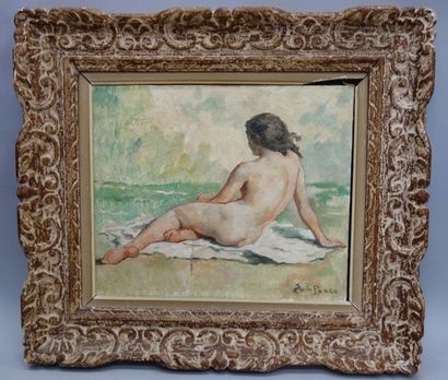 Emile BAES (1879-1954)
Nu de dos. Huile sur...