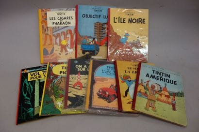 Lot d'albums de TINTIN des années 50/60:...