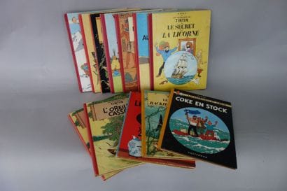 Lot d'albums de TINTIN des années 50/70:...