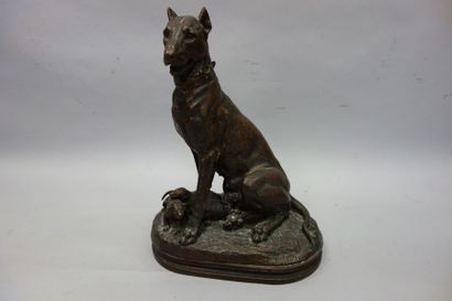 Charles VALTON (1851-1918)
Chienne assise...