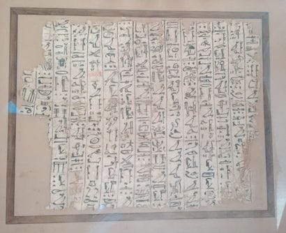 Fragment d'un livre des morts sur papyrus,...