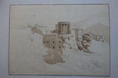 Ecole du XIXème siècle
Paysage d'Italie à...
