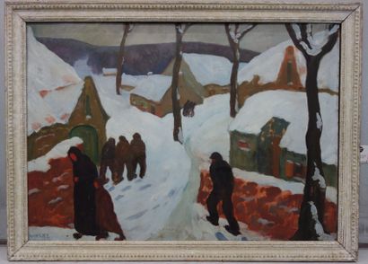 Gaston VINCKE (1882-1950)
Village enneigé...