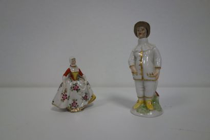 Bouteille miniature en porcelaine émaillée...