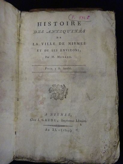 Lot de 3 volumes brochés ou reliés: - M....