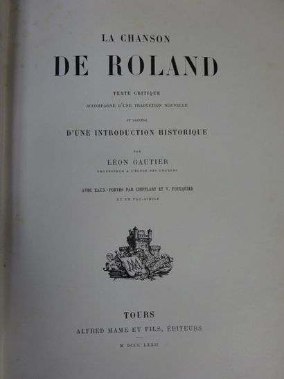 L. GAUTIER
La Chanson de Roland. Tours, Mame,...