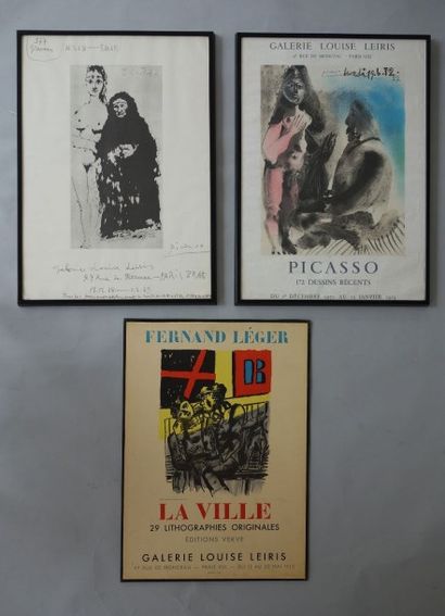 Lot de trois affiches d'expositions de la...