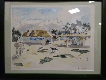 Yves BRAYER (1907-1990)
Mas provençal. Lithographie...