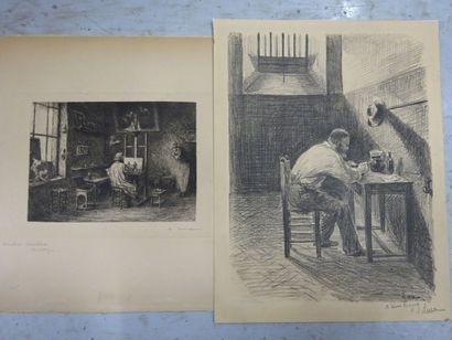 Maximilien Luce (1858-1941)
Homme à son bureau....