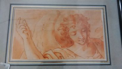 ECOLE FRANCAISE
Ange. Dessin encadré. 10...