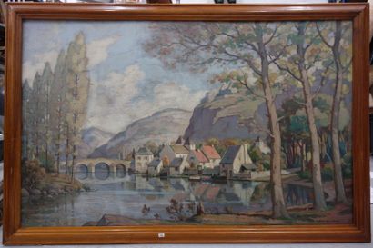 Paul DELORMOZ (1895-1980)
Paysage à la rivière...