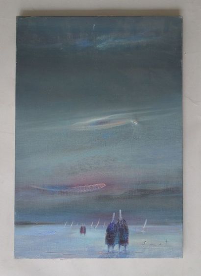 René SMET (né en 1929)
Crépuscule. Huile...