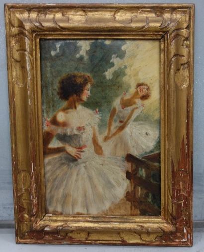 Ecole Moderne
Deux ballerines. Huile sur...