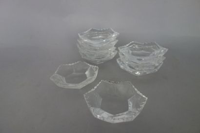 LALIQUE FRANCE
Ensemble de neuf salières...