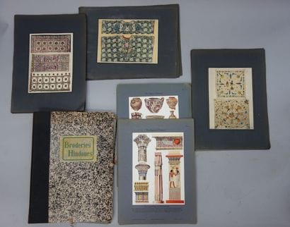 Broderies Hindoues. Portfolio contenant des...