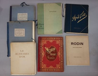 Sept volumes in-folio sur le thème du dessin:...