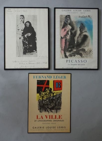 Lot de trois affiches d'expositions de la...