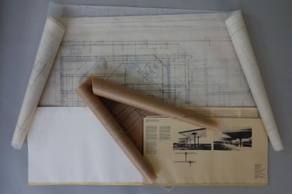 Claude PROUVE (1929-2012)
Lot de plans et...