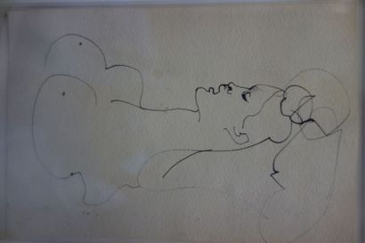 Léonor FINI (1908-1996)
Femme en buste. Dessin...