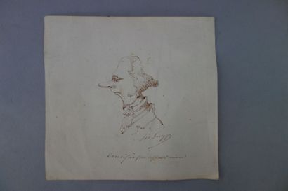Ecole du XIXème siècle
Caricature d'un homme...