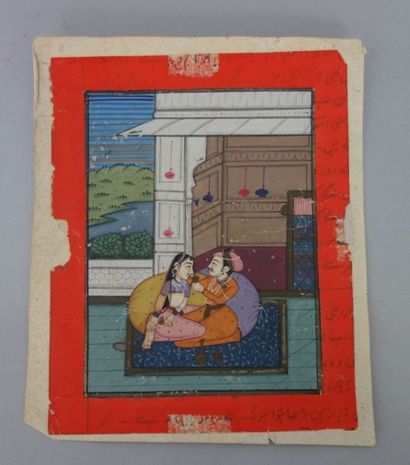 INDE
Couple assis sur une terrasse. Miniature,...