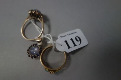 Lot en or jaune (750) comprenant :

- une...