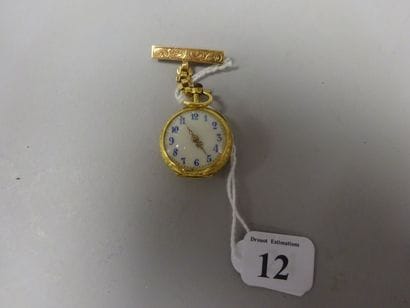 Petite montre de col en or jaune (750), couvercle...