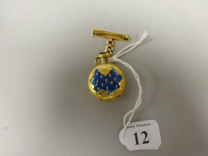 Petite montre de col en or jaune (750), couvercle...