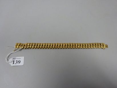 Bracelet articulé en or jaune (750) à maille...