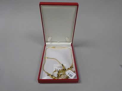 Parure en or jaune (750) composée d'un collier...