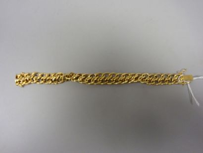 Bracelet gourmette en or jaune (750) à double...
