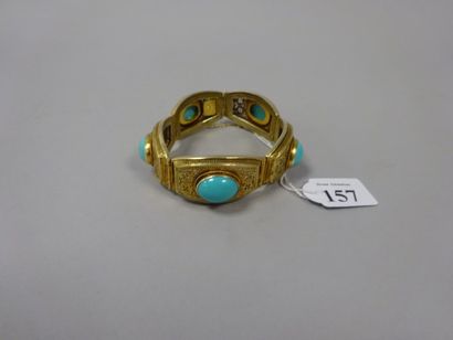 Bracelet articulé en vermeil (925) formé...
