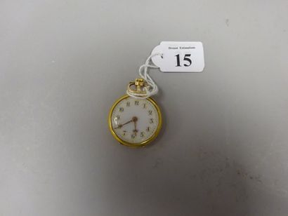 Montre de col en or jaune et rose (750) à...