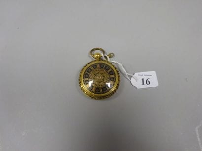 Montre de gousset à coq en or jaune (750),...