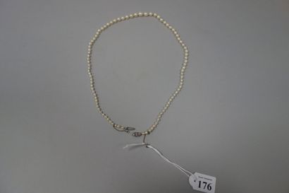 Collier de perles de culture en chute, fermoir...