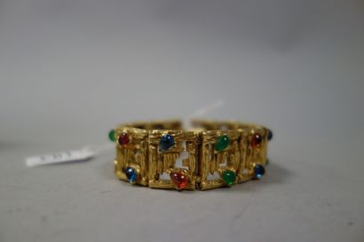 CARVEN 

Bracelet ruban articulé en métal...