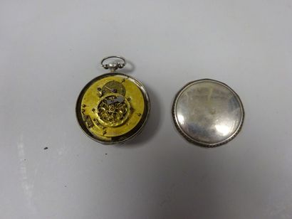 Montre de gousset à coq en argent (800),...