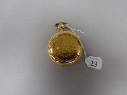 Montre savonette en or jaune (750), couvercle...